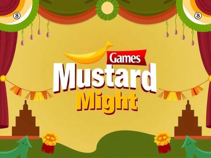 Mustard Might Game Banner featuring Indian Cultural Elements